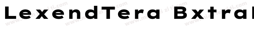 LexendTera BxtraBold字体转换